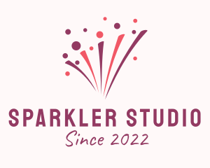 New Year Fireworks Sparkler  logo design