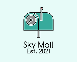 Mail Box Clock  logo design