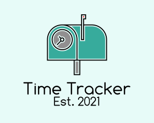 Mail Box Clock  logo design