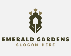 Acorn Shovel Garden logo design