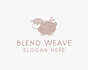 Sheep Yarn Ball  logo design