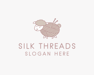 Sheep Yarn Ball  logo design