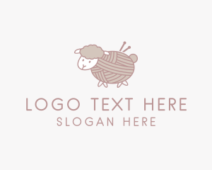 String - Sheep Yarn Ball logo design