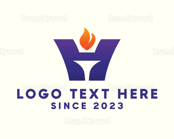 Torchbearer Letter H Logo