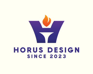 Torchbearer Letter H logo design