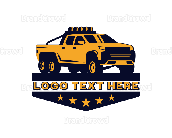 Pick Up Truck Transportation Logo