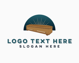 Interment - Coffin Casket Funeral logo design