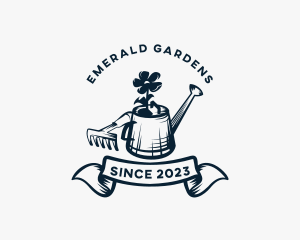 Watering Can Garden Landscaping logo design