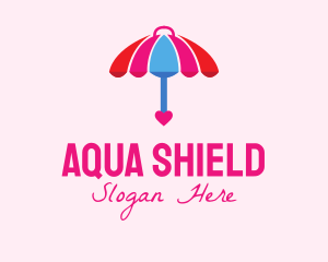 Waterproof - Love Umbrella Weather logo design