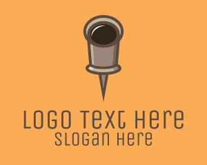 Coffee - Coffee Push Pin logo design