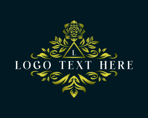 Luxury - Floral Garden Crest logo design