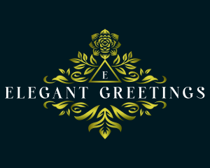 Floral Garden Crest logo design