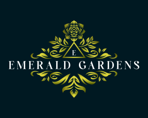 Floral Garden Crest logo design