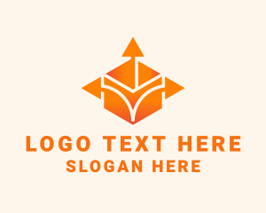 Logistics Package Arrow  logo design