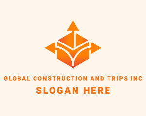 Logistics Package Arrow  Logo