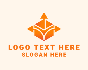 Direction - Logistics Package Arrow logo design