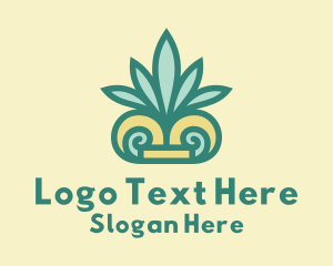 Tropical Palm Leaf  Logo