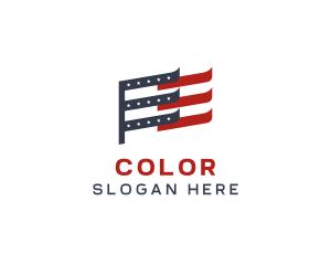 Stripes - America Star Flag logo design