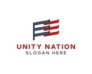 Nation - America Star Flag logo design