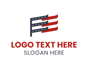 Republican - Freedom Star Flag logo design