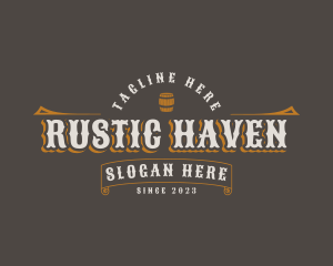 Rustic Tavern Barrel logo design