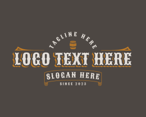 Artistic - Rustic Tavern Barrel logo design