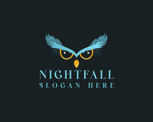 Nocturnal - Night Owl Bird logo design