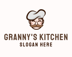 Gourmet Chef Moustache  logo design