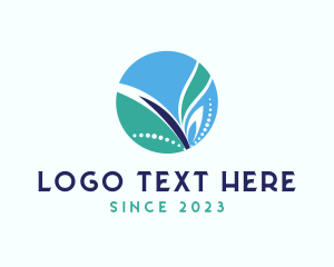 Spa - Natural Eco Leaf logo design