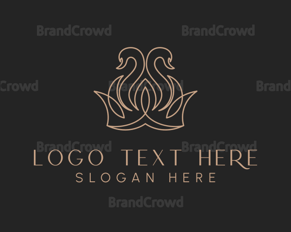 Elegant Swan Crown Logo