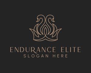 Elegant Swan Crown logo design