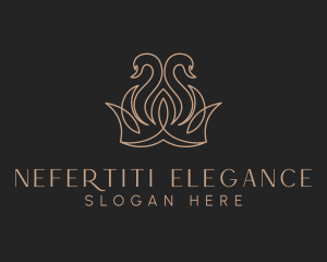 Elegant Swan Crown logo design