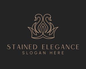 Elegant Swan Crown logo design