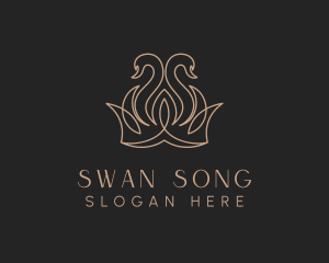 Elegant Swan Crown logo design