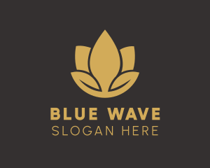 Gold Spa Lotus  logo design