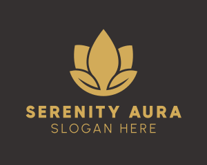 Gold Spa Lotus  logo design