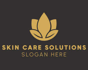 Dermatology - Gold Spa Lotus logo design