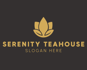 Gold Spa Lotus  logo design