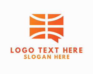 Sports - Basketball Chat App logo design