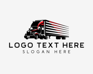 Truck - Logistics Truck Transportation logo design