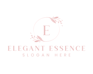 Elegant Feminine Leaf Wreath  logo design