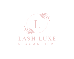 Elegant Feminine Leaf Wreath  logo design