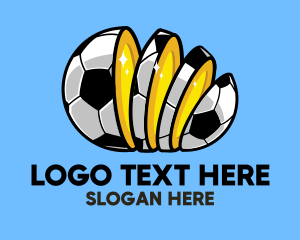 Soccer - Sliced Football Bet logo design