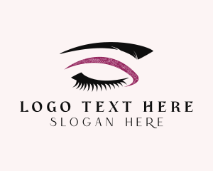 Microblading - Glitter Eye Makeup logo design