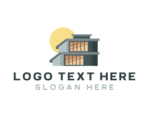 Architect - Contemporary House Building logo design