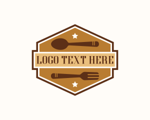 Emblem - Spoon Fork Restaurant logo design