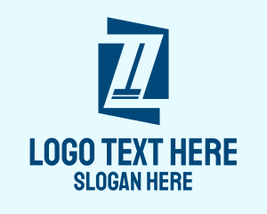 Squeegee - Blue Clean Squeegee logo design