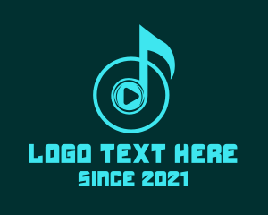 Play Button - Music Note Media logo design