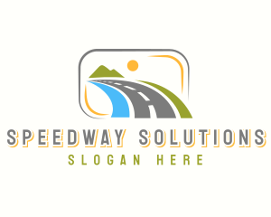 Roadway - Road Mountain Travel logo design