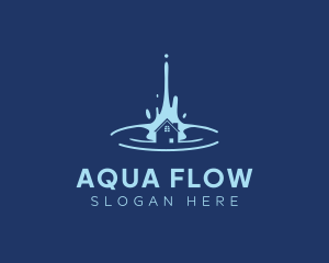 Water Droplet House logo design